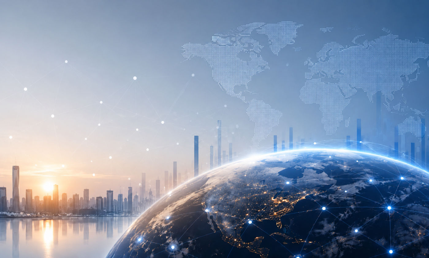 Abstract digital infrastructure background